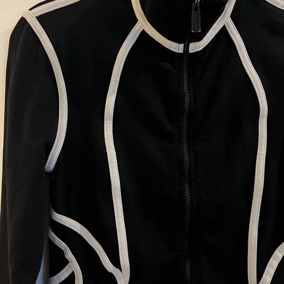 Vintage bebe Contrast Trim Black Yoga Jacket - Picture 2 of 5